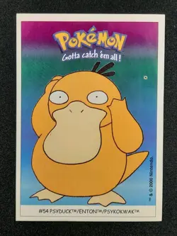 Carte Pokemon : Psykokwak Dunkin Boomer 2000 Nintendo #54 TBE 🇲🇫 - Image 1