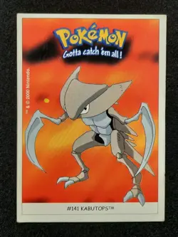Carte Pokemon : Kabutops Dunkin Boomer 2000 Nintendo #141 TBE 🇲🇫 - Image 1