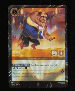 Disney Lorcana Beast Gracious Prince 40/P3 Promo Foil California Park Rare NM #1 - Image 1