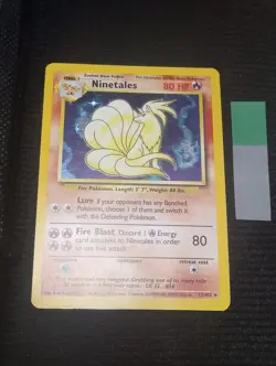 Ninetales 12/102 - HOLO RARE - BASE SET - VINTAGE WOTC POKEMON CARD - LP - Image 1