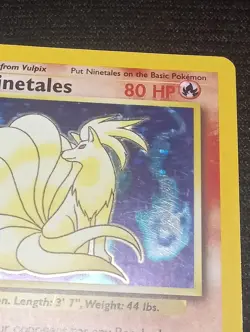 Ninetales 12/102 - HOLO RARE - BASE SET - VINTAGE WOTC POKEMON CARD - LP - Image 3