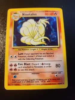 Ninetales 12/102 Holo Rare Unlimited Base Set Pokemon Card 1999 WOTC, LP - Image 1