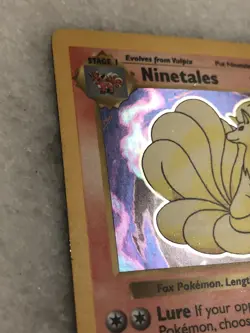 Ninetales 12/102 Holo Rare Base Set Shadowless Pokemon Card 1999 LP Nice Shape - Image 3