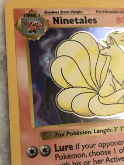 Ninetales 12/102 Holo Rare Base Set Shadowless Pokemon Card 1999 LP Nice Shape - Image 4