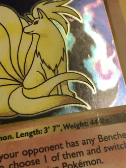 Ninetales 12/102 Holo Rare Base Set Shadowless Pokemon Card 1999 LP Nice Shape - Image 5