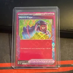 Pokemon TCG Hero's Cape 152/162 SV05: Temporal Forces ACE SPEC Holo Trainer Card - Image 1