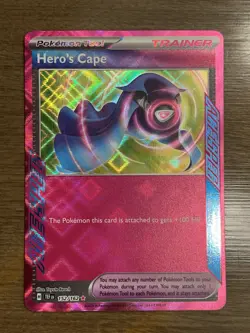 Pokemon TCG Hero's Cape 152/162 SV05: Temporal Forces ACE SPEC Holo Trainer Card - Image 2