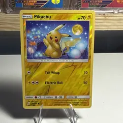Pokemon Pikachu Reverse TCG Unified Minds Common Card 56/236 LP - Image 1