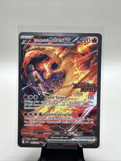 Pokemon TCG Team Rockets Moltres EX Destined Rivals Card 229/182 SIR Stamped - Image 1
