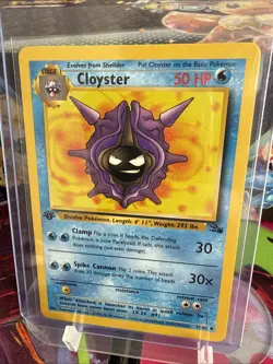 Pokemon TCG Cloyster Fossil 1st Edition Uncommon Card 32/62. Never Played, NM! - Image 1