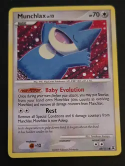 Munchlax 69/111 Pokemon Platinum Rising Rivals Card Common NM - Image 1