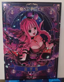 Perona One Piece CCG Anime Manga SR Card Waifu OP-SR-002 - Image 1