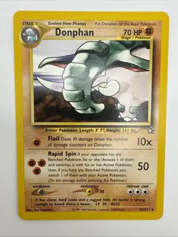 Donphan 21/111 Neo Genesis Regular Rare Vintage Pokemon Card - Image 3