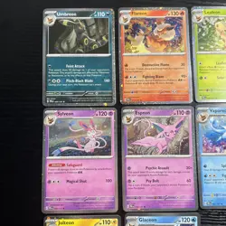 Prismatic Evolutions Cosmos Holo Promo Cards Full Set Of 8 Eeveelutions - Image 2