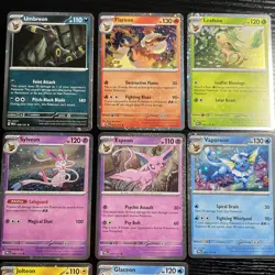 Prismatic Evolutions Cosmos Holo Promo Cards Full Set Of 8 Eeveelutions - Image 3