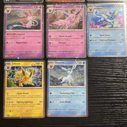 Prismatic Evolutions Cosmos Holo Promo Cards Full Set Of 8 Eeveelutions - Image 4