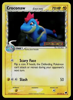 Pokemon Card - Croconaw Dragon Frontiers 27/101 Uncommon Reverse Holo Stamped - Image 1