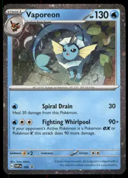 Vaporeon - (Cosmos Holo) Promo SV: Scarlet & Violet Promo Cards 168 NM - Image 1