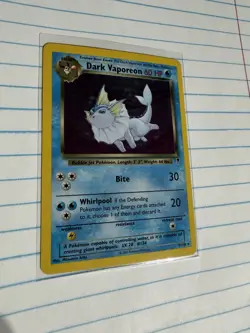 Pokemon TCG Card English Legendary Collection Dark Vaporeon 9/110 Rare Holo LP - Image 1