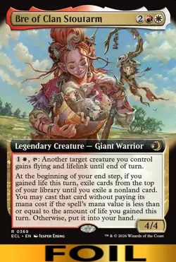 Bre of Clan Stoutarm ** FOIL EXTENDED ART ** #369 - Lorwyn Ecliped - NM MTG - Image 1