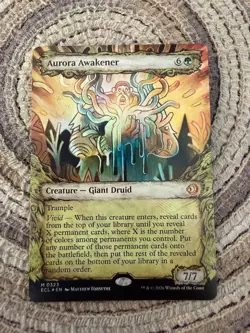 AURORA AWAKENER FOIL [Showcase] - Mythic - ECL Lorwyn Eclipsed MTG Free Shipping - Image 1
