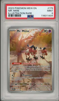 2024 Pokemon MEW 151 Mr. Mime Illustration Rare #179 PSA 9 - Image 1