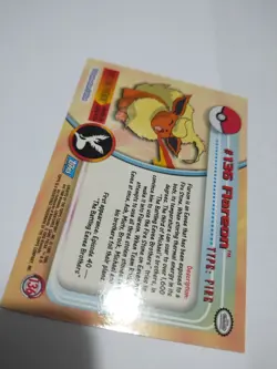 MINT 2000 Topps Pokemon Series 2 Rare #136 Flareon TV Animation Eevee Cute - Image 4