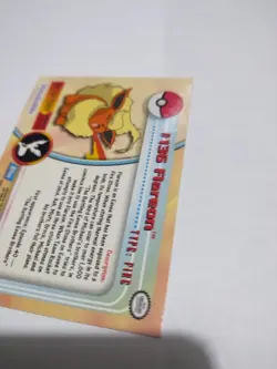 MINT 2000 Topps Pokemon Series 2 Rare #136 Flareon TV Animation Eevee Cute - Image 5