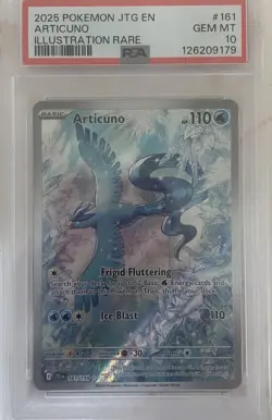 Articuno 2025 Holo Illustration Rare Pokemon PSA 10 Journey Together - Image 1