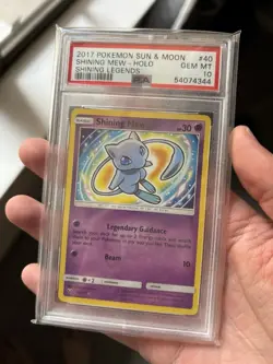 Pokemon 2017 Shining Mew Holo Shining Legends 40/73 Shiny Holo Rare PSA 10 - Image 1