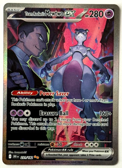 Team Rocket's Mewtwo EX 231/182 SIR Destined Rivals Pokemon 2025 - Image 1