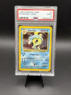 1999 POKEMON BASE SET UNLIMITED #6 GYARADOS-HOLO PSA 9 - Image 1