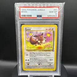 1999 Pokemon Jungle Eevee #51/64 PSA Gem Mint - Image 1