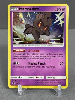HD Swirl Mew Tail - Marshadow SM85 Sun & Moon Promos Cosmos Holo Pokemon NM/LP - Image 1