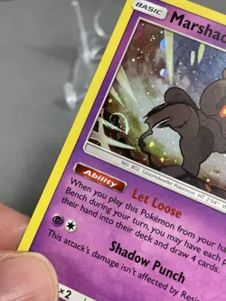HD Swirl Mew Tail - Marshadow SM85 Sun & Moon Promos Cosmos Holo Pokemon NM/LP - Image 2