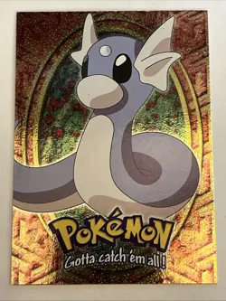 Dratini Topps Pokemon #147 - E10 of 12 - Textured Holo - Black Logo - Image 1