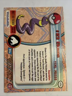 Topps Ekans TV Animation Edition #23 Pokemon Foil Blue Logo - Image 2