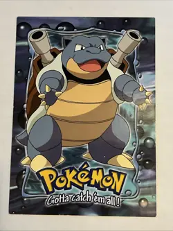 Pokemon Topps TV Animation Edition #09 Blastoise! Blue Logo! E9 of 12 - Image 1
