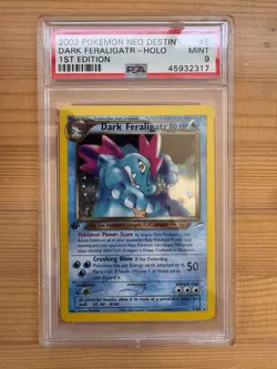2002 Pokemon Neo Destiny 1st Edition #5/105 Dark Feraligatr Holo PSA 9 - Image 3