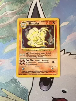 Pokemon TCG Ninetales Holo Unlimited Rare Card Base Set 12/102 - Image 1
