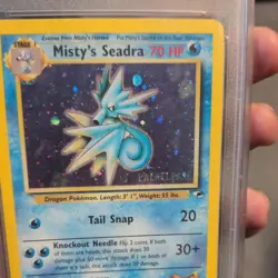 Misty's Seadra Prerelease 2000 Pokemon Gym Heroes - Holo - PSA 6 - Image 3