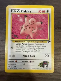 2000 Pokemon Gym Challenge Erika's Clefairy Unlimited #40/132 - Image 1