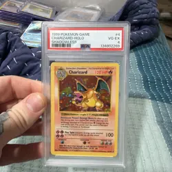 1999 POKEMON BASE SET SHADOWLESS #4 CHARIZARD-HOLO PSA 4 - Image 1