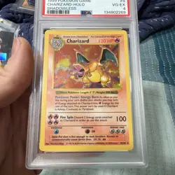 1999 POKEMON BASE SET SHADOWLESS #4 CHARIZARD-HOLO PSA 4 - Image 3