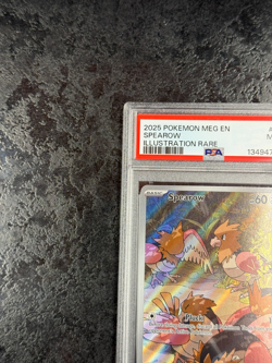 2025 POKEMON MEGA EVOLUTION EN SPEAROW ILLUSTRATION RARE #151 MINT 💎PSA 9 - Image 3