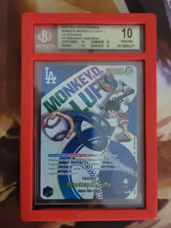 2025 ONE PIECE PROMOS LA DODGERS ATTENDANCE GIVEAWAY MONKEY D. LUFFY BGS 10 - Image 1