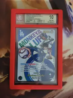 2025 ONE PIECE PROMOS LA DODGERS ATTENDANCE GIVEAWAY MONKEY D. LUFFY BGS 10 - Image 2