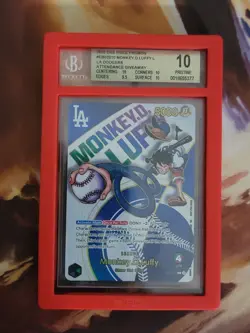 2025 ONE PIECE PROMOS LA DODGERS ATTENDANCE GIVEAWAY MONKEY D. LUFFY BGS 10 - Image 3
