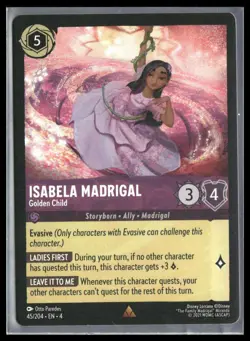 Isabela Madrigal - Golden Child #45/204 Ursula's Return Disney lorcana - Image 1
