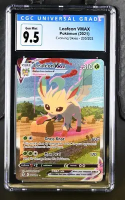 Leafeon VMAX Alt Art 205/203 Evolving Skies Holo CGC 10 (Blue Label 9.5) - Image 1